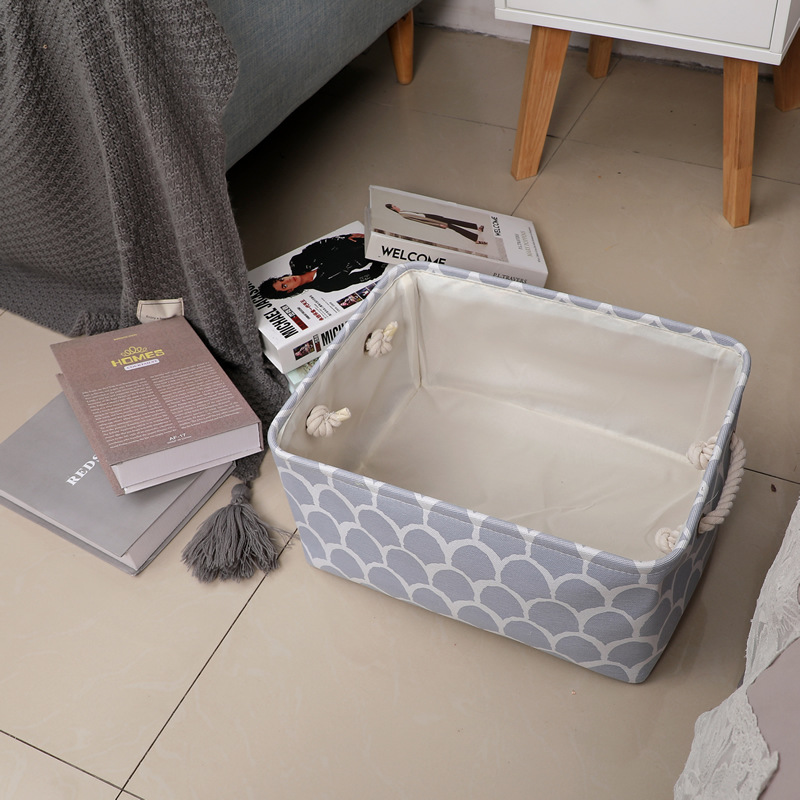 Eco-Friendly Canvas Fabric Storage Basket for Clothes
